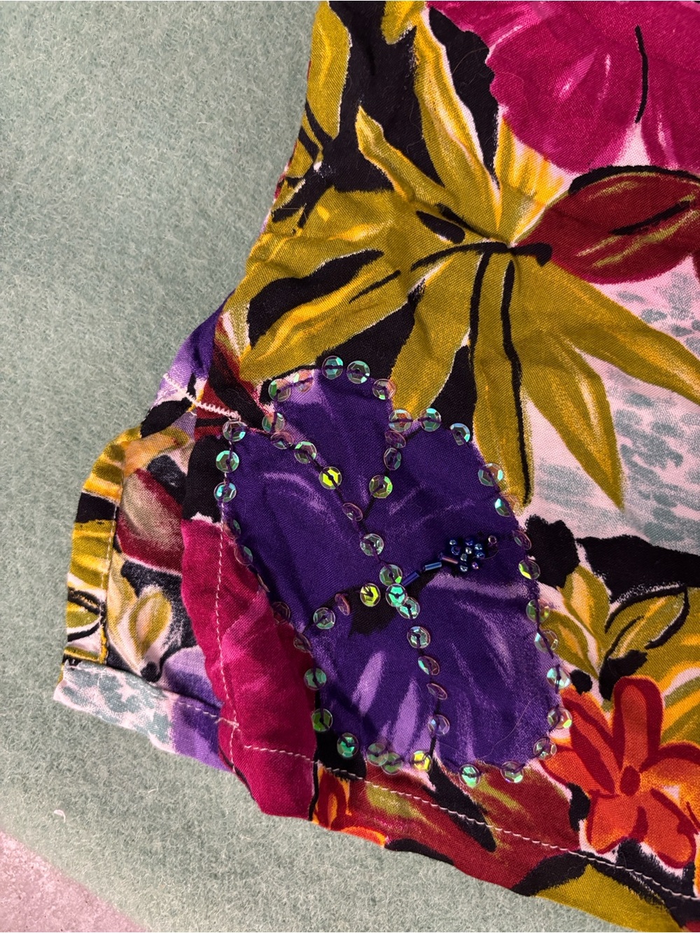 Liz & Me Floral Hawaiian Button-Up Shirt - Multicolor Bold Vibrant Tropical 3X - Picture 12 of 16